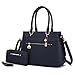 MKF Collection Satchel Tote Bag With Wristlet Wallet for Women, Vegan Leather Top-Handle Crossbody Handbag Purse