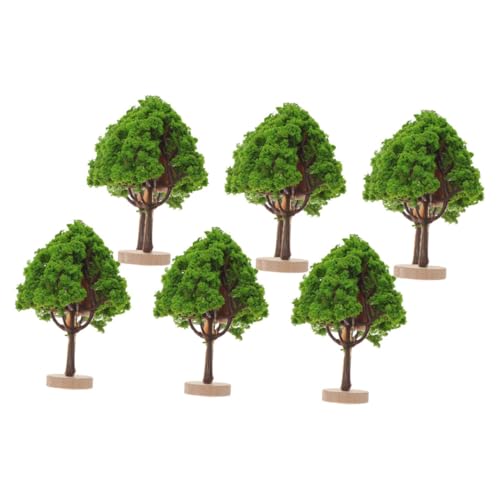 MOTHNUR 6個 ミニチュア道路樹 モデル風景用 リアルな建築模型樹 装飾用ミニ樹木 砂場用 シミュレーションプラント