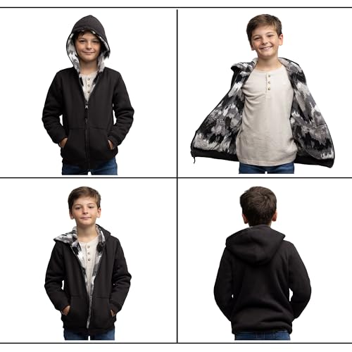 Image of Lands' End Kids Ultra Soft Sherpa Full Zip Hoodie Sweatshirt (XS-L)