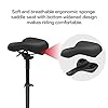 Comfortable Seating for Electric Scooters 10 Segway Ninebot Adjustable Seat Saddle for ES1/ES2/ES4 Kick Scooters, Black, Large #2