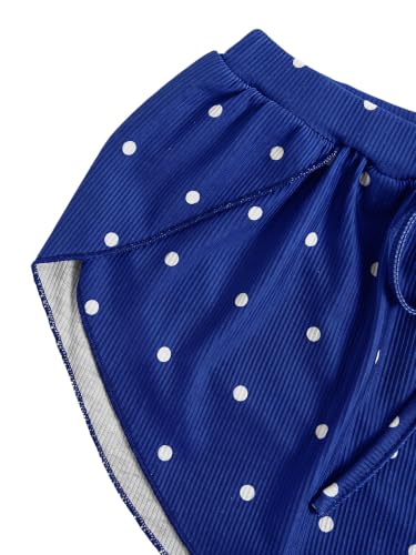 Image of MakeMeChic Women's Pajama Bottoms Floral Print Tie Front Micro Short Side Slit Summer Lounge Shorts