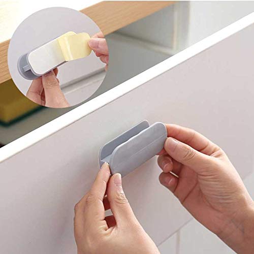 Manija de puerta autoadhesiva multiuso sin taladro para abrir ventanas y neveras 7