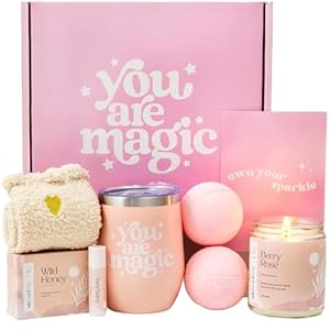 Unboxme Gift For Women – Birthday Edition | Gift Box For Her | Thinking Of You Gift Basket with Mug, Scented Candle, Bath Bombs, Soap + More | Unique Gift Ideas