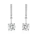 SBLING Platinum-Plated Cubic Zirconia Drop Earrings (4.25cttw)