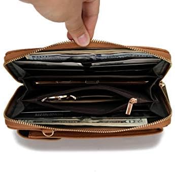 MKF Collection Crossbody Bag for Women Wallet Purse Vegan Leather Multi Pockets Clutch Bag, Wristlet Strap by Mia K - Image 8