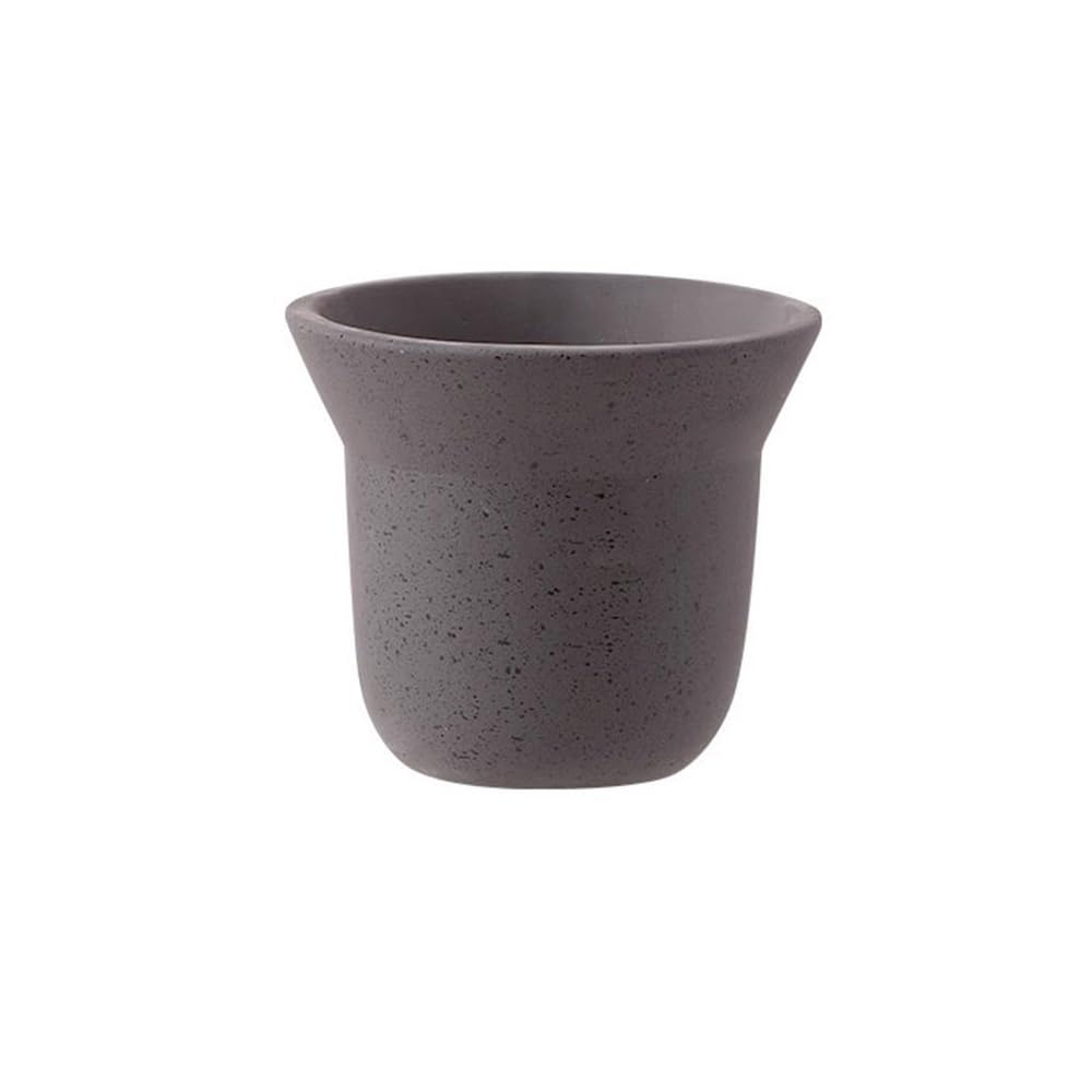 SDA287MZ Round with Speckled Cement Flower Pot with Drainage Holes Desktop Plant for Balcony Living Room Kitchen Container (3 Colours) Multifunction(Deep Purple)