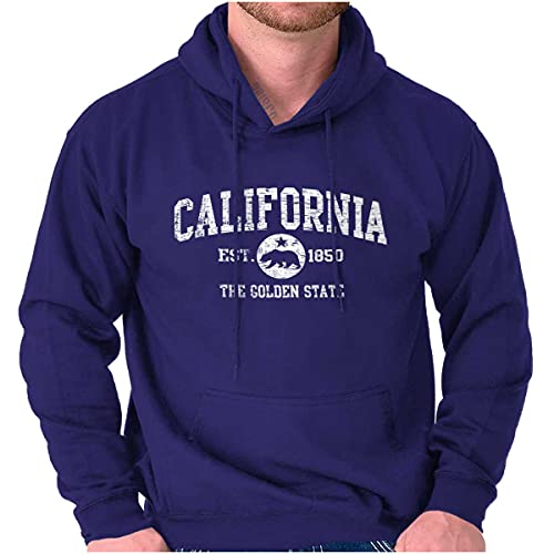 California Flag CA Bear Star Souvenir Hoodie Sweatshirt Women Men Purple