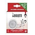 Bialetti Ricambi, Include 3 Guarnizioni e 1 Piastrina, Compatibili con Moka Express, Fiammetta, Break, Happy, Dama, Moka Melody, Alpina, Moka Timer e Rainbow ( 3/4 Tazze)