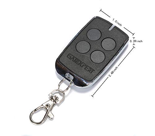 Gatexpert Remote Control For Sliding Gate Opener 4 Buttons Switch With Keychain Battery 433.92Mhz Black Mini Remote Control Transmitter (Compatible With All The Gatexpert Gate Openers) #TOP3