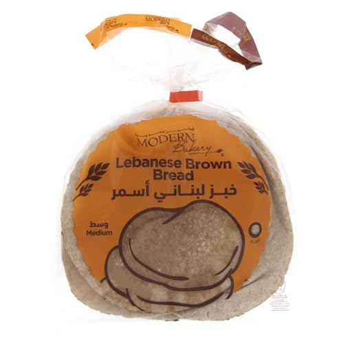 Flat Arabic Bread Brown Pack of 4 Medium 220g