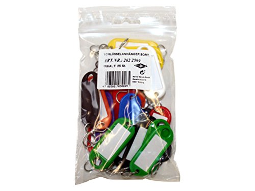 Wedo 2622599 Key Ring Assortment S-Hook Assorted Colours Contents: 25 Pieces in Bag