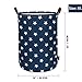 DOKEHOM 72L Freestanding Laundry Basket with Drawstring Lid, Large Collapsible Laundry Hamper with handle for Bedroom, Bathroom, Laundry Room, Colloge (Blue Star)