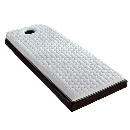 Cubrecolchón de espuma viscoelástica con agujero transpirable cuadrado redondo trapezoidal formas de spa opciones de grosor 3, 4, 5, 6 cm, tamaño 70 x 190 cm, ideal para comodidad y apoyo