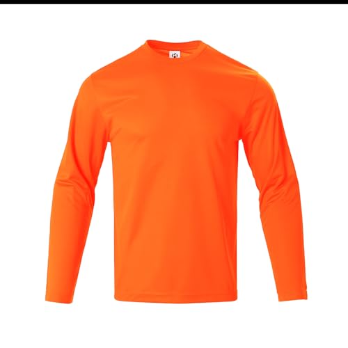 Mens Long Sleeve Shirts Quick Dry Crew Neck Sun Protection Gym Workout Athletic T-Shirt3