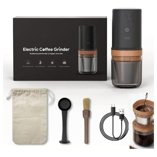Coffee Electric Grinder Portable Trave Must Own & Dripper Pour Over All in One Rechargeable High Precision High Speed Coffee Bean Grinder