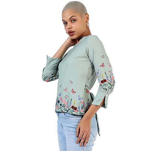 Image of Campus Sutra Women's Cotton Regular Fit Tops