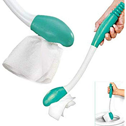 ZIME Elderly and Pregnant Woman Toilet Tissue Aid Tool, Long Reach Tissue Paper Wiper, Grip Toilet Paper or Moistened Wipes