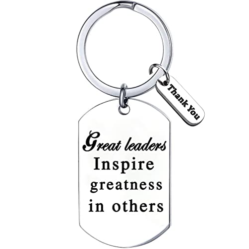 Tecreo Boss Coach waardering cadeau team sleutelhanger Great Leaders Inspire Greatness in Others bedankje cadeau sleutelhanger voor trainer, baas, collega's
