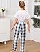 BFUSTYLE Kids Pajamas Lattice Pj Pants Girls Fashion Black White Pajama Bottoms 9-10 Years Pyjamas Draswtring Teens Sleepwear Trouser Size 10