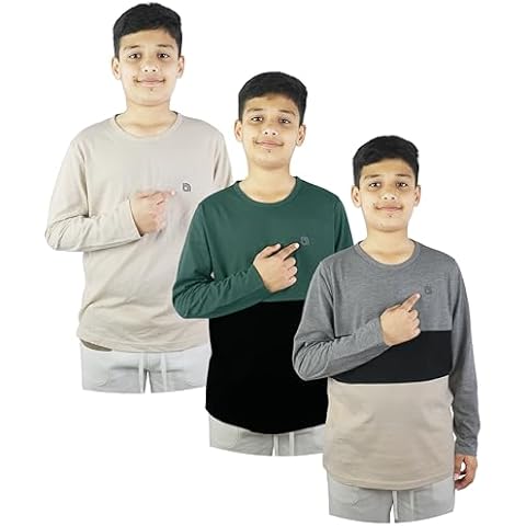 Bahob® Boys Long Sleeve T-Shirt Pack Cover