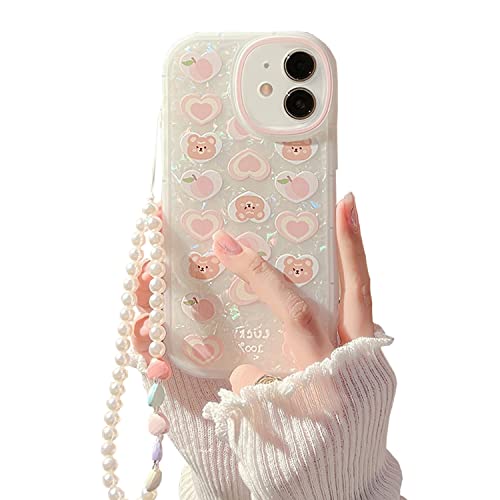 Coque iPhone 11 antichoc avec chaîne perles pour éviter les chutes