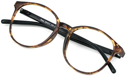 Blue Light Blocking Glasses for Women, Anti Eyestrain, Computer Reading, TV Glasses, Stylish Square Frame, Anti Glare (Tortoise, +0.75 Magnification)