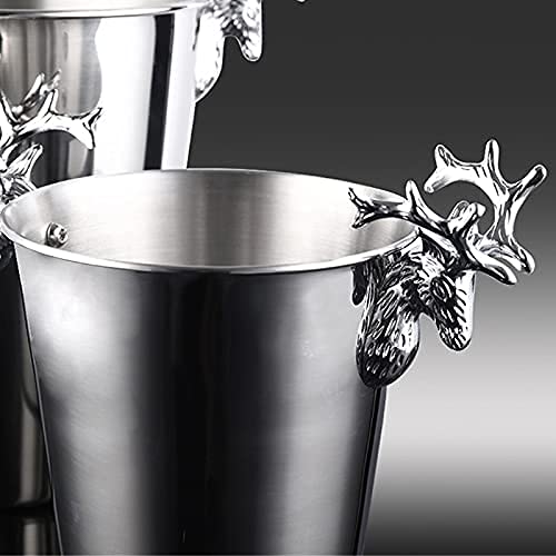 Seau à Glace 3L Inox Isotherme Avec Couvercle, Passoire, Pinces & Cuillère – Rafraîchisseur Élégant Pour Champagne, Vin, Bière & Cocktails