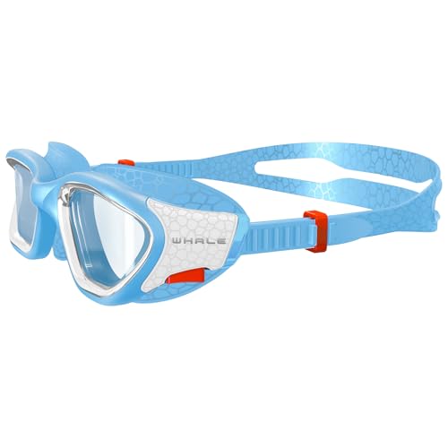 Image of Whale Swim Goggles, HD Anti-Fog Goggles, Unisex | 100% UV Protection | Anti-Fog Design Clear Wide-Angle Underwater View