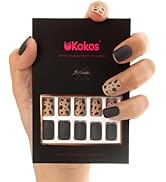 UKOKOS Press On Nails-Short ABS Natural Fit Fake Nails (Wild West - 48 PCS)