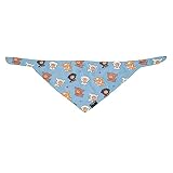 ZippyPaws LINE Friends Dog Bandanas - Cute Summer Dog Stuff, Puppy & Dog Accessories, Dog Birthday Blue Bandana for Girl & Boy - Brown's Puppy Party