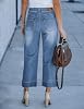 Jeans de pierna ancha para mujer luvamia, modernos de tiro alto, acampanados y cropped 4