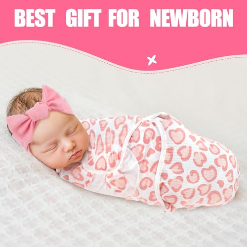 Image of 4 Pack Preemie Newborn Swaddle Set, Cartoon Style, 0-3 Months