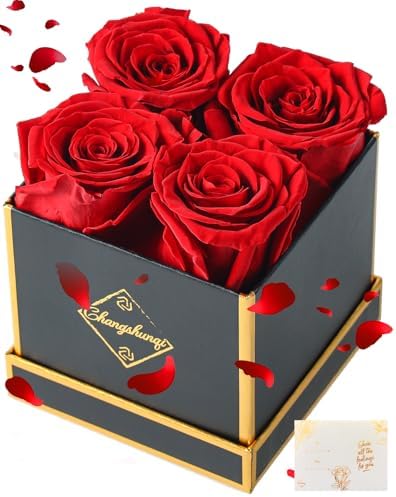 Changshunqi Forever Flowers, Preserved Roses in a Box, Eternal Ro...