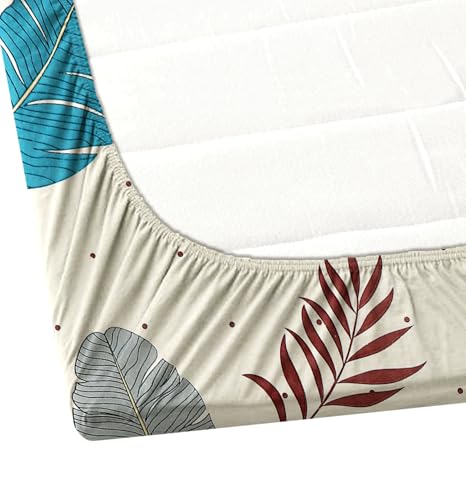 Image of DECORUM Glace Cotton All Around Elastic Fitted Single Bedsheet (72 inchx48 inch) with 1 Pillow Cover | Soft, Smooth & Wrinkle-Free Fabric | Fits Up to 6 inch Mattress | 200-220 TC