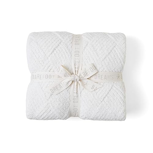 Barefoot Dreams® CozyChic® Diamond Weave Blanket, Cream, 45"x60"