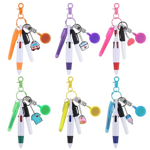 Stylos d'infirmière rétractables NQEUEPN avec surligheur et porte-badge médical