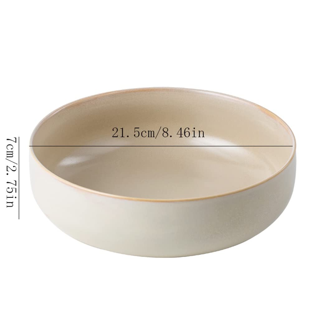 Miska do serwowania sałatek Nordic miska ceramiczna domowa miska do sałatek owsianych z owocami lekka luksusowa miska na warzywa odpowiednia do owoców, zup, makaronów Miska Sałatkowa(B2pc,S)