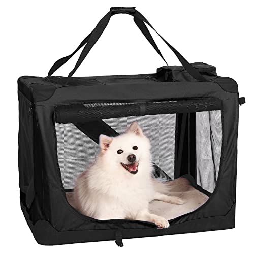 Portable Pet Carrier For Small Dogs, Soft Sided Dog Crate In Car, Foldable Dog Kennels For Puppy, Portable Dog Cages With Durable Mesh Windows, Black S #TOP20