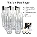 GUANENA 8 Pack 750ml Clear Glass Bottles with Cork Lids and PVC Shrink Capsules, Empty Home Brewing Wine Bottles with Funnel for Sparkling Wine, Juice, Kombucha, Beverages