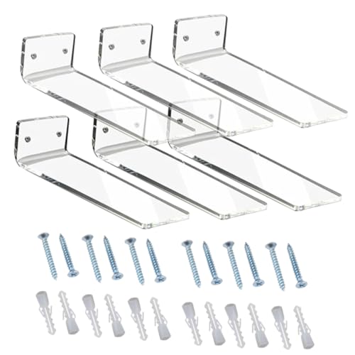 Supports muraux flottants transparents pour organiser 6 chaussures de collection