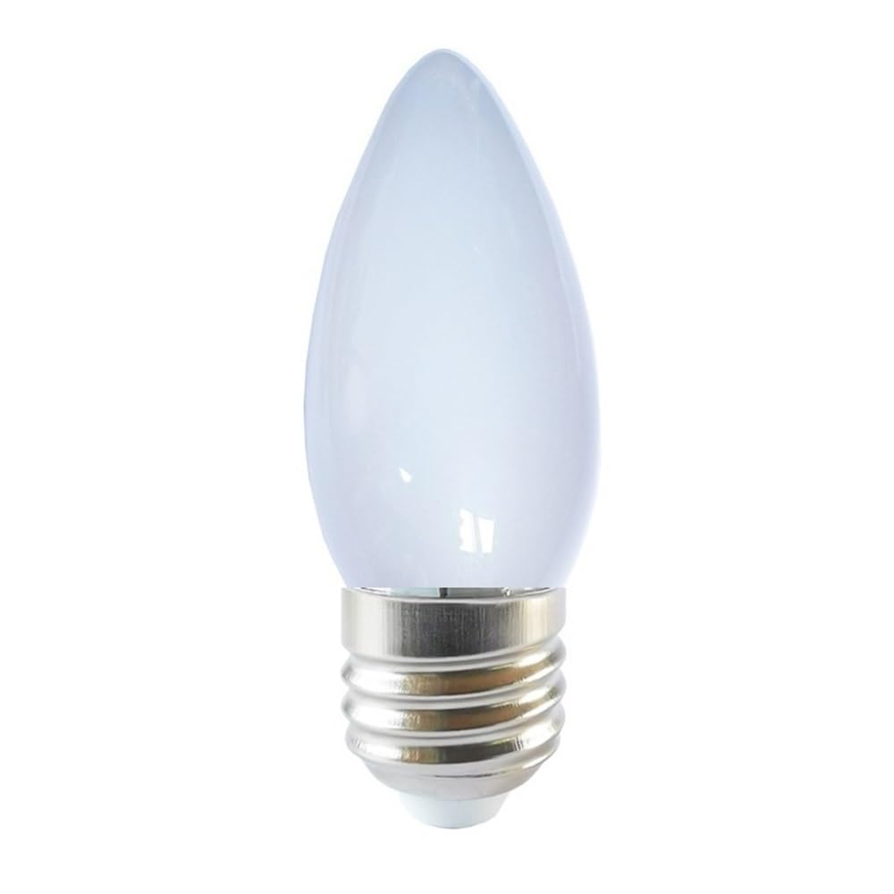 Fengyan Bombillas Domésticas, Paquete de 50 Bombillas LED Puntiagudas CA 85-265 V, 3 W, C35, E14/E27, lámpara de Mesa, candelabro, lámparas de Cristal, Fuente de luz(2700K Warm White,E27 85-265V)