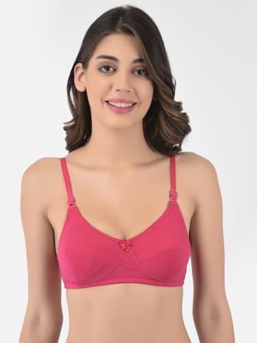 Image of Softline Women's Cotton Blend Wire-Free Non-Padded Cut & Sew | Full Coverage Bra Combo | Comfortable & Supportive Everyday Wear (Pack of 2)