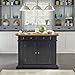 homestyles Americana Black Kitchen Island