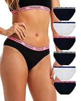 TRADIE Womens Cotton/Elastane Bikini 6-Pack (AU, Numeric, 12, Regular, Regular, Focus)