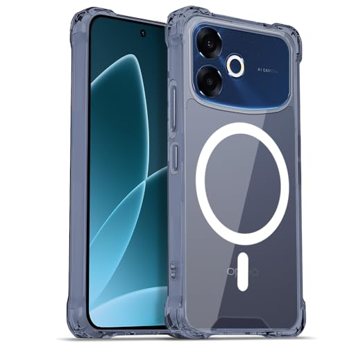 Image of AESTMO Clear Back Cover for Oppo F33 Pro 5G | 360 Protection | Transparent Back Cover for Oppo F33 Pro 5G (PC + TPU, Compatible with MagSafe Accessories, Transparent Bumper)