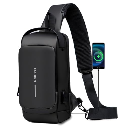 Mejores comprativas On-line Cerraduras antirrobo para puertas los mejores 10. 35 Mochila Cruzada Antirrobo Impermeable,Bolso Bandolera con Puerto de Carga USB,Mochila antirrobo unisex,Bolsa Antirrobo Hombre,Bandolera Hombre,erfecta para Actividades como...