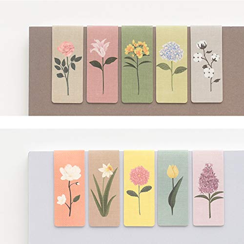 Marque-pages magnétiques Monolike lot de 10 fleurs - 3