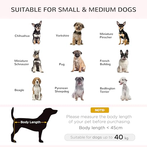 PawHut Elevated Dog Sofa Bed with Cushion for Medium and Small Dogs, Grey - Image 4