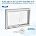 Aluminum Frame Tempered Glass Sliding Window, 31 * 40inch, Smooth Operation for Balcony, Kitchen, Bathroom Single Egress Window