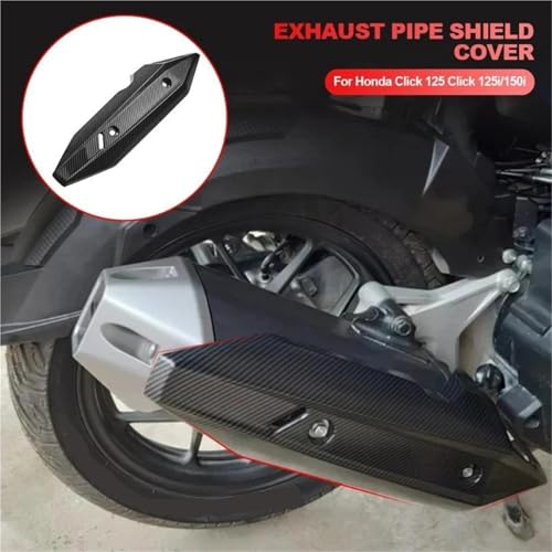 Protector térmico de escape para moto tapa negra de colector con abrazadera 5